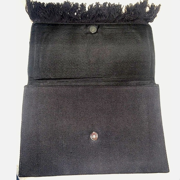 Stella & Dot Taj Multicolor Woven Tribal Fringed Geometric Envelope Clutch Bag - Picture 2 of 9